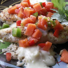Viv's Pina Colada Chicken With Salsa