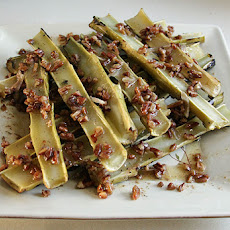 Broccoli Marrow with Pecan, Garlic Butter