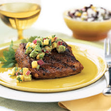 Grilled Mahi-Mahi with Avocado-Melon Salsa