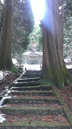 大内神社(利寿権現) 巨木の石段