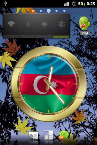 Azerbaijan flag clocks