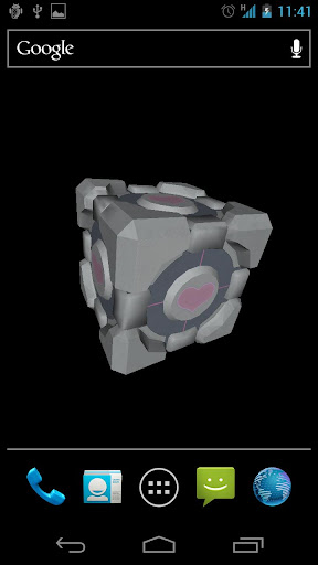 Companion Cube 3D HD LWP