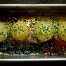 Rosemary Baked Onions with Alfredo Sauce