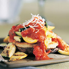 Grilled Vegetables with Potato Cakes