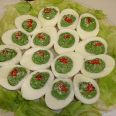 Spinach-stuffed Eggs