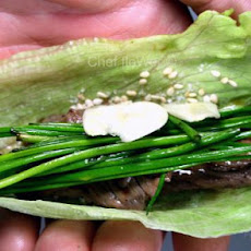 Bangja Gui (Korean BBQ Beef in a Lettuce Wrap)
