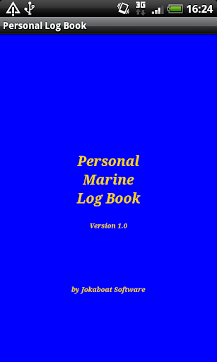 Personal Marine Boat Log