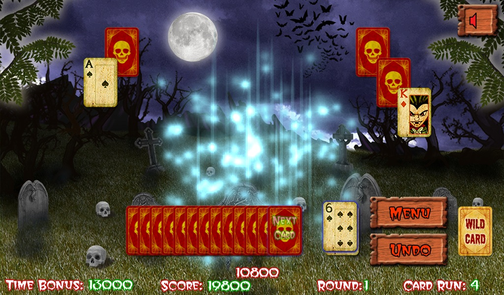 Android application Halloween Tripeaks screenshort