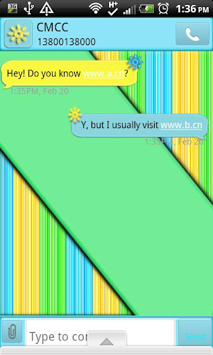 GO SMS THEME SummerColors