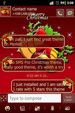 Christmas 2 theme GO SMS Pro