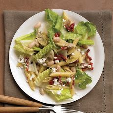 Mediterranean Salad with Artichokes, Penne, and Sun-Dried Tomatoes