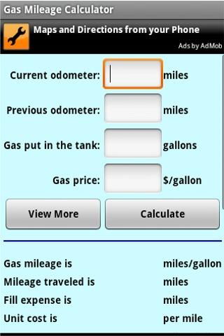 Gas Mileage Calculator