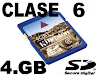 Memoria Sd Hc Clase 6 Kingston 4 Gb Mp3