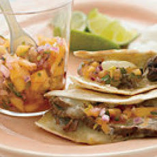 Steak Quesadillas with Hot Peach Salsa