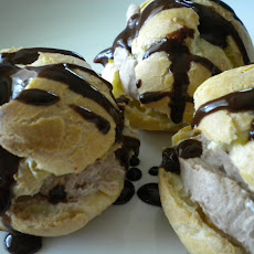 Chocolate Cinnamon Profiteroles with a Wee Bit of Irish