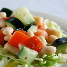 Online Round 2 Recipe - Cucumber, Tomato, and White Bean Salad