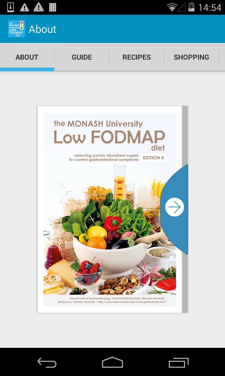 Android application The Monash Uni Low FODMAP Diet screenshort
