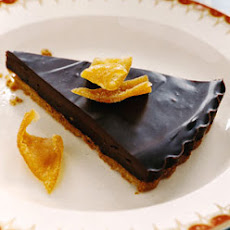 Chocolate Tart with Candied Clementine Peel