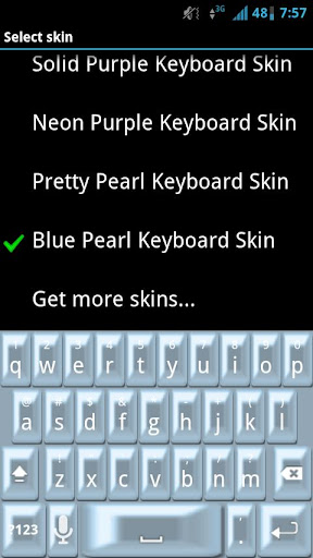 【免費個人化App】Blue Pearl Keyboard Skin-APP點子