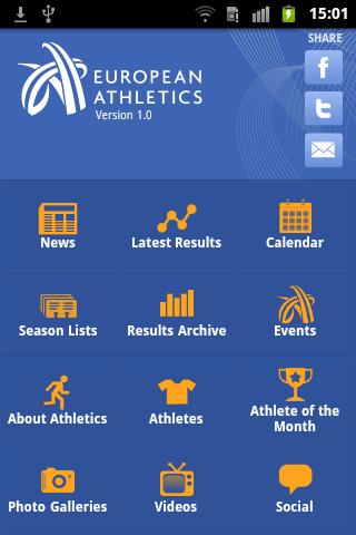 European Athletics mobile