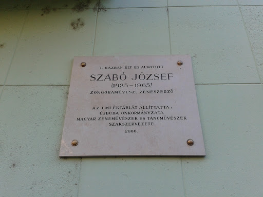 Szabó József emléktábla