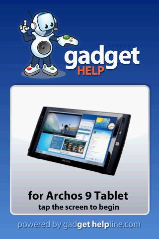 Archos 9 Tablet - Gadget Help