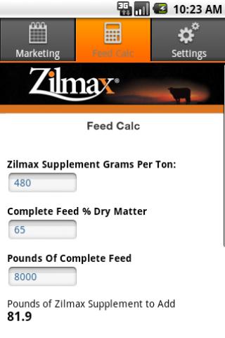 Zilmax Feedyard Application