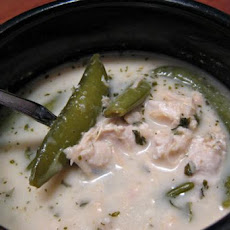 Lightened up Lemon-Chicken Velvet Soup
