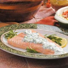 Grilled Salmon with Creamy Tarragon Sauce