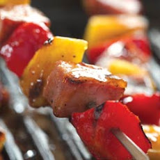 Peachy Barbecued Ham Kabobs