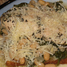 Crock Pot Chicken & Beans & Greens