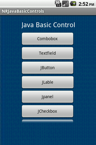 NR Java Basic Controls