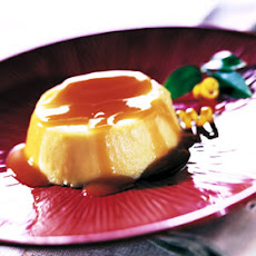 Flans with Marsala and Caramel Sauce