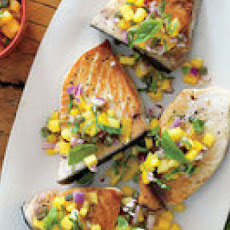 Swordfish with Mango-Caper Relish