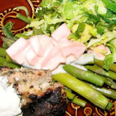 Asparagus With Fresh Tomato Yogurt Sauce