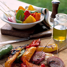 Grilled Mixed Peppers and Onions