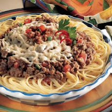 Beef Spaghetti Pie Ole