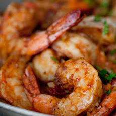 Smothered Shrimp and Andouille over Stone-Ground Grits
