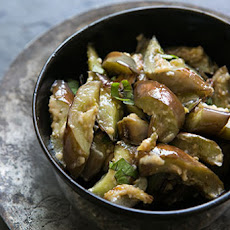 Stir Fried Japanese Eggplant with Ginger and Miso