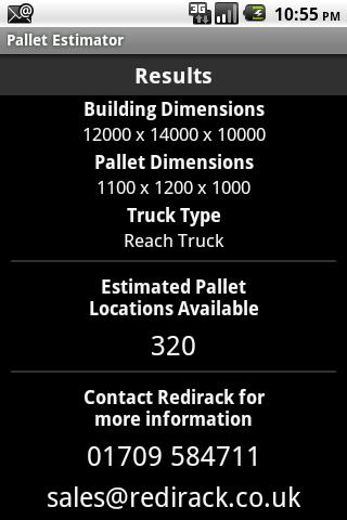 【免費商業App】Redirack Pallet Estimator-APP點子