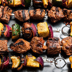 Beef and Vegetable Shish Kebabs Recipe