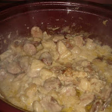 Stupid Easy Crock Pot / Slow Cooker Sausage & Potatoes
