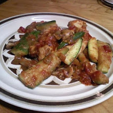 Fast, Easy Chicken in Salsa with Zucchini