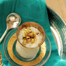 Creamy Rice Pudding infused with Orange Blossom Water & Cardamom