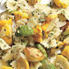 Pasta with Minted Pattypan Squash