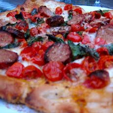 Pizza on the Grill W/Sausage & Mozzarella