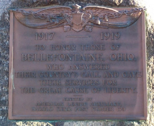 Bellefontaine World War I Memo