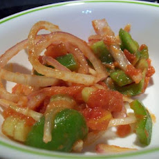 Winter Onion and Tomato Salad