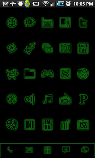 GloWorks Green ADW Theme