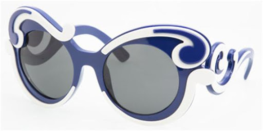 gafas azul y blanca fashion